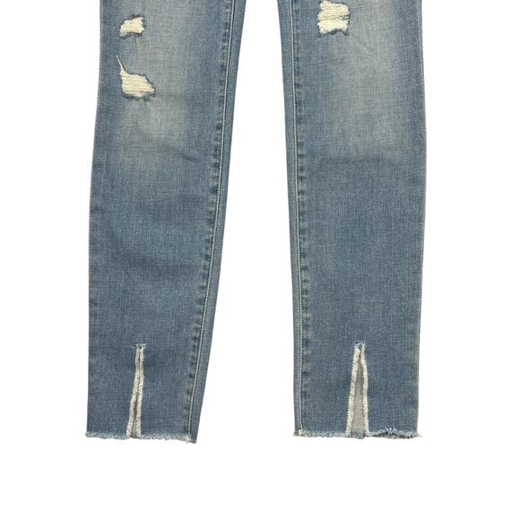 FRAME Le Skinny de Jeanne High Rise Stretch Jeans Distressed Light Wash 28 - Picture 5 of 8